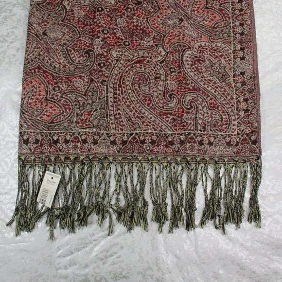 Blanket SCARF Paisley Print NWT - Picture 3 of 8